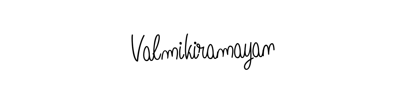 Use a signature maker to create a handwritten signature online. With this signature software, you can design (Angelique-Rose-font-FFP) your own signature for name Valmikiramayan. Valmikiramayan signature style 5 images and pictures png