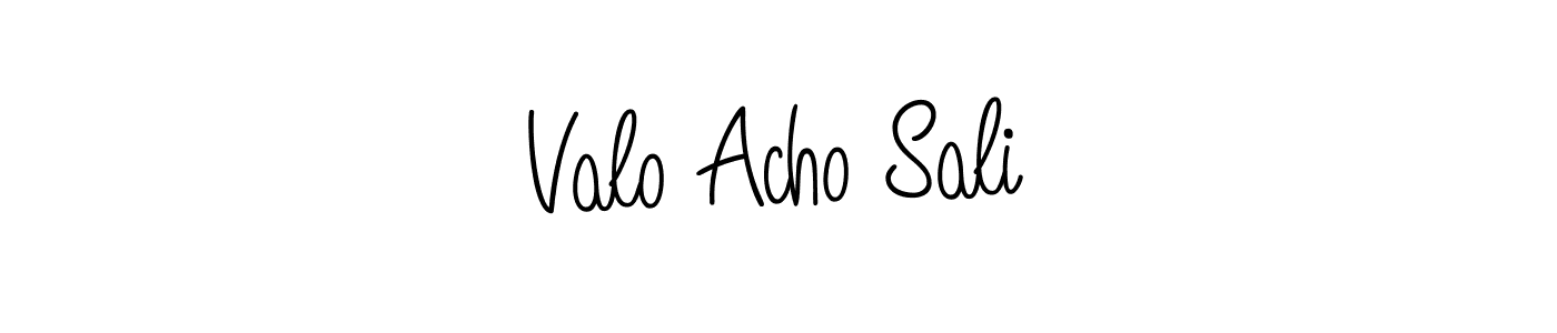 Angelique-Rose-font-FFP is a professional signature style that is perfect for those who want to add a touch of class to their signature. It is also a great choice for those who want to make their signature more unique. Get Valo Acho Sali name to fancy signature for free. Valo Acho Sali signature style 5 images and pictures png