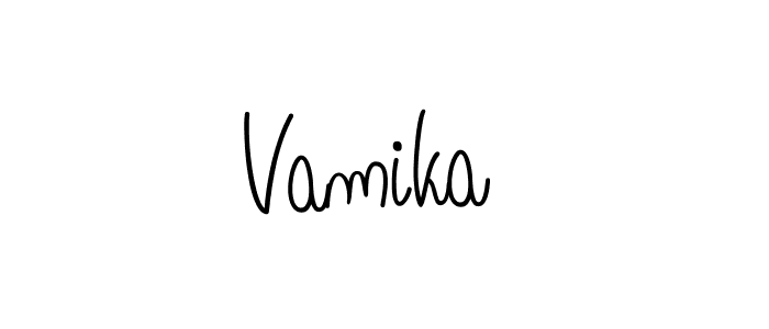 Vamika  stylish signature style. Best Handwritten Sign (Angelique-Rose-font-FFP) for my name. Handwritten Signature Collection Ideas for my name Vamika . Vamika  signature style 5 images and pictures png