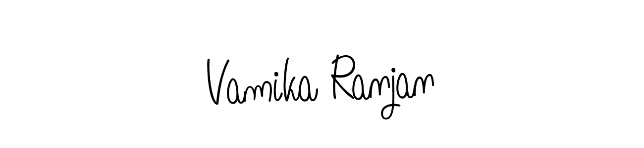 Vamika Ranjan stylish signature style. Best Handwritten Sign (Angelique-Rose-font-FFP) for my name. Handwritten Signature Collection Ideas for my name Vamika Ranjan. Vamika Ranjan signature style 5 images and pictures png