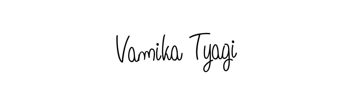 How to make Vamika Tyagi name signature. Use Angelique-Rose-font-FFP style for creating short signs online. This is the latest handwritten sign. Vamika Tyagi signature style 5 images and pictures png
