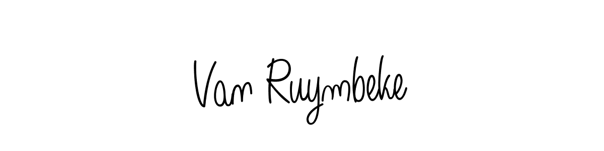 How to Draw Van Ruymbeke signature style? Angelique-Rose-font-FFP is a latest design signature styles for name Van Ruymbeke. Van Ruymbeke signature style 5 images and pictures png