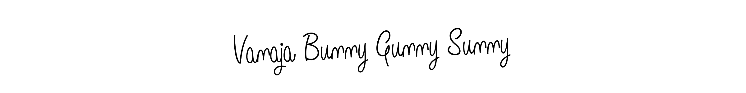 Also You can easily find your signature by using the search form. We will create Vanaja Bunny Gunny Sunny name handwritten signature images for you free of cost using Angelique-Rose-font-FFP sign style. Vanaja Bunny Gunny Sunny signature style 5 images and pictures png