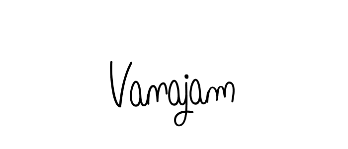 Design your own signature with our free online signature maker. With this signature software, you can create a handwritten (Angelique-Rose-font-FFP) signature for name Vanajam. Vanajam signature style 5 images and pictures png