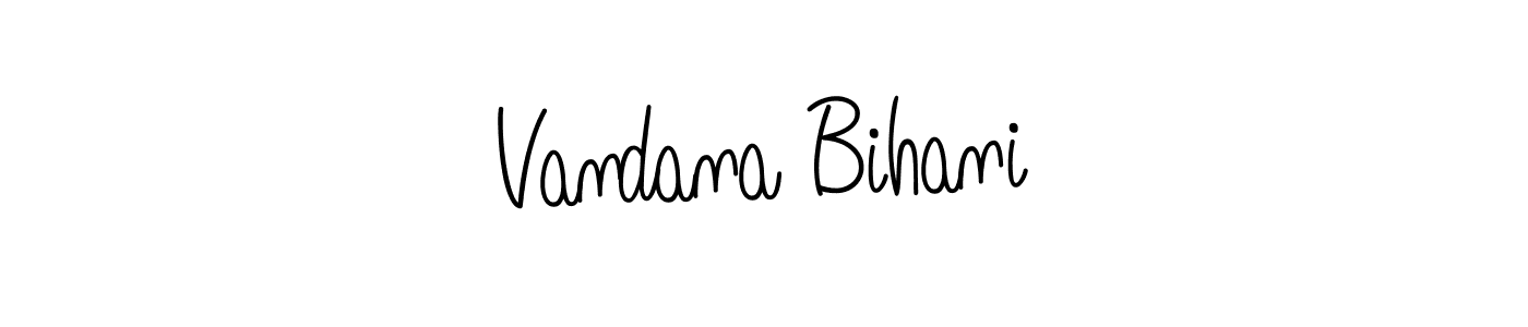 Use a signature maker to create a handwritten signature online. With this signature software, you can design (Angelique-Rose-font-FFP) your own signature for name Vandana Bihani. Vandana Bihani signature style 5 images and pictures png