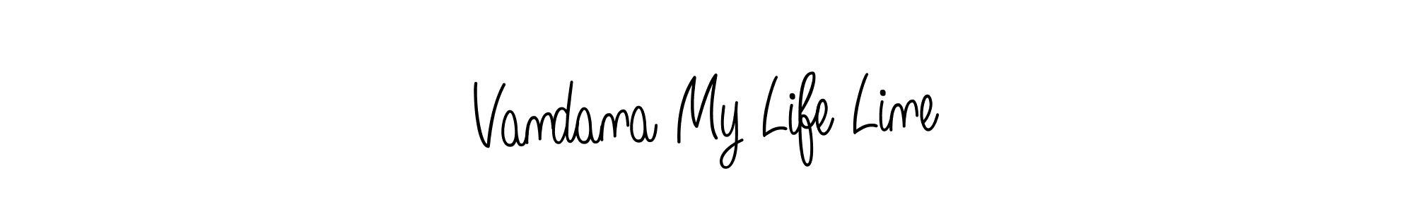 Also we have Vandana My Life Line name is the best signature style. Create professional handwritten signature collection using Angelique-Rose-font-FFP autograph style. Vandana My Life Line signature style 5 images and pictures png