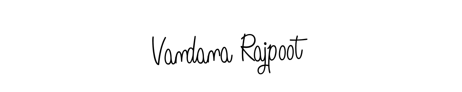 Use a signature maker to create a handwritten signature online. With this signature software, you can design (Angelique-Rose-font-FFP) your own signature for name Vandana Rajpoot. Vandana Rajpoot signature style 5 images and pictures png