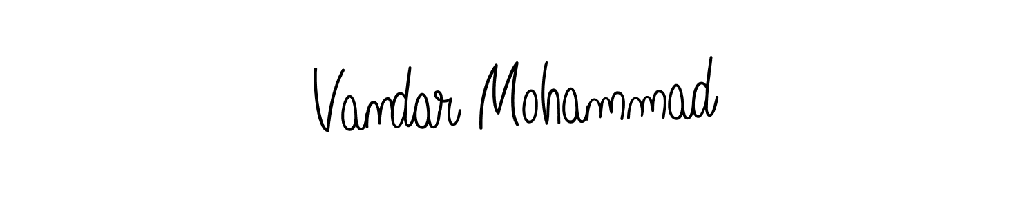 Make a beautiful signature design for name Vandar Mohammad. With this signature (Angelique-Rose-font-FFP) style, you can create a handwritten signature for free. Vandar Mohammad signature style 5 images and pictures png