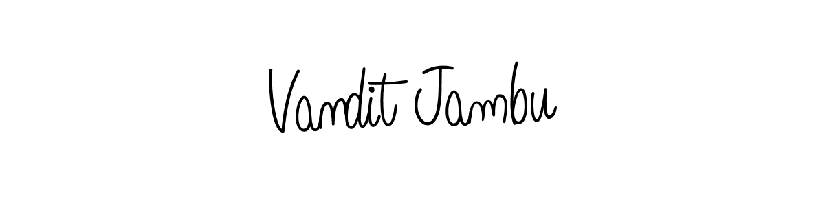 Create a beautiful signature design for name Vandit Jambu. With this signature (Angelique-Rose-font-FFP) fonts, you can make a handwritten signature for free. Vandit Jambu signature style 5 images and pictures png