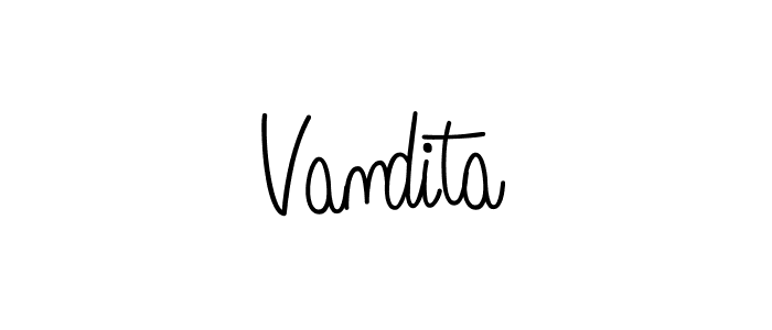 How to make Vandita signature? Angelique-Rose-font-FFP is a professional autograph style. Create handwritten signature for Vandita name. Vandita signature style 5 images and pictures png