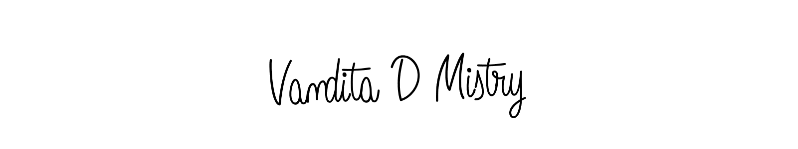 It looks lik you need a new signature style for name Vandita D Mistry. Design unique handwritten (Angelique-Rose-font-FFP) signature with our free signature maker in just a few clicks. Vandita D Mistry signature style 5 images and pictures png