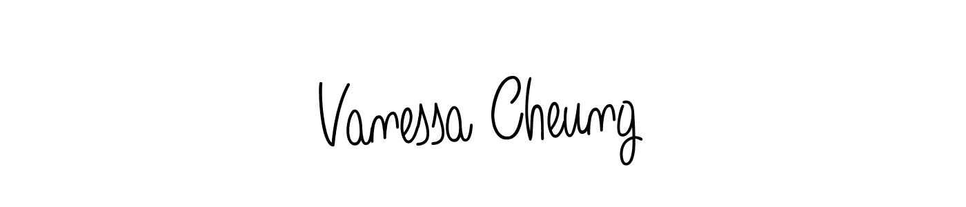 Make a beautiful signature design for name Vanessa Cheung. With this signature (Angelique-Rose-font-FFP) style, you can create a handwritten signature for free. Vanessa Cheung signature style 5 images and pictures png