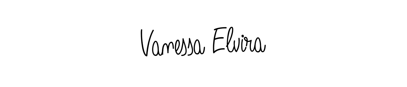 Create a beautiful signature design for name Vanessa Elvira. With this signature (Angelique-Rose-font-FFP) fonts, you can make a handwritten signature for free. Vanessa Elvira signature style 5 images and pictures png