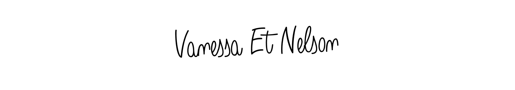 How to Draw Vanessa Et Nelson signature style? Angelique-Rose-font-FFP is a latest design signature styles for name Vanessa Et Nelson. Vanessa Et Nelson signature style 5 images and pictures png