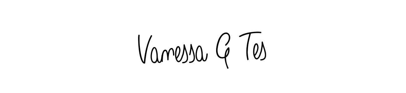 How to Draw Vanessa G Tes signature style? Angelique-Rose-font-FFP is a latest design signature styles for name Vanessa G Tes. Vanessa G Tes signature style 5 images and pictures png