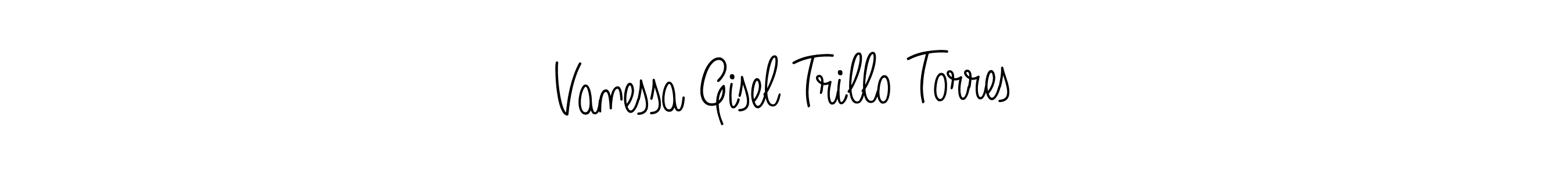 Vanessa Gisel Trillo Torres stylish signature style. Best Handwritten Sign (Angelique-Rose-font-FFP) for my name. Handwritten Signature Collection Ideas for my name Vanessa Gisel Trillo Torres. Vanessa Gisel Trillo Torres signature style 5 images and pictures png