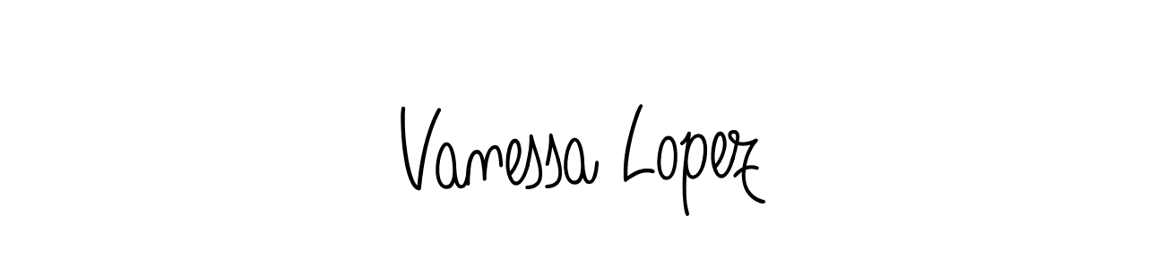 Create a beautiful signature design for name Vanessa Lopez. With this signature (Angelique-Rose-font-FFP) fonts, you can make a handwritten signature for free. Vanessa Lopez signature style 5 images and pictures png