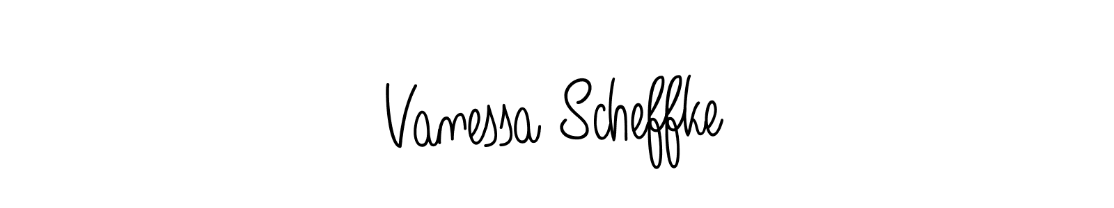 How to make Vanessa Scheffke name signature. Use Angelique-Rose-font-FFP style for creating short signs online. This is the latest handwritten sign. Vanessa Scheffke signature style 5 images and pictures png