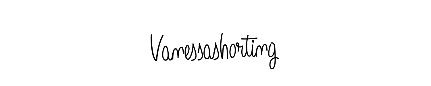 The best way (Angelique-Rose-font-FFP) to make a short signature is to pick only two or three words in your name. The name Vanessashorting include a total of six letters. For converting this name. Vanessashorting signature style 5 images and pictures png