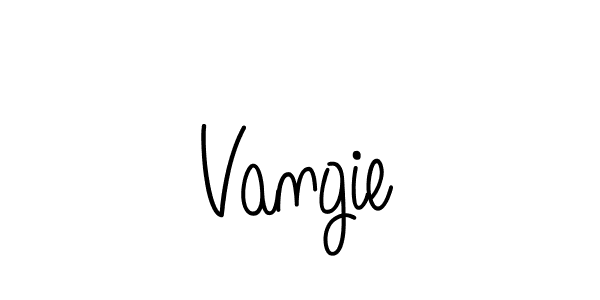 Vangie stylish signature style. Best Handwritten Sign (Angelique-Rose-font-FFP) for my name. Handwritten Signature Collection Ideas for my name Vangie. Vangie signature style 5 images and pictures png