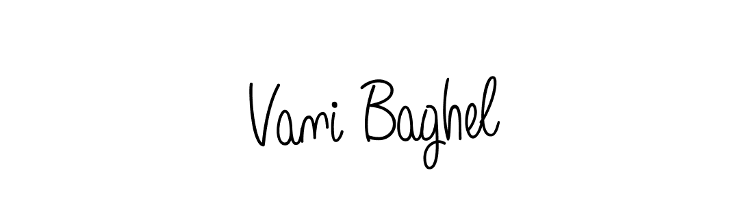 You should practise on your own different ways (Angelique-Rose-font-FFP) to write your name (Vani Baghel) in signature. don't let someone else do it for you. Vani Baghel signature style 5 images and pictures png