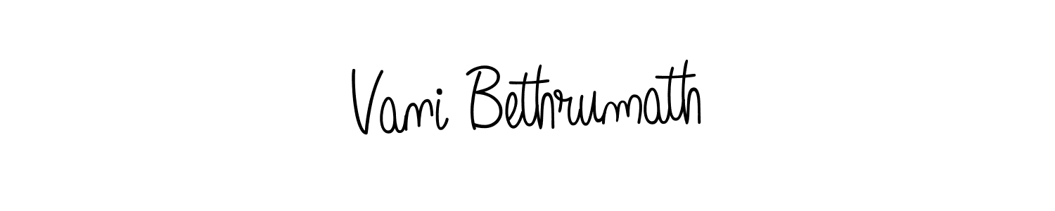 How to make Vani Bethrumath signature? Angelique-Rose-font-FFP is a professional autograph style. Create handwritten signature for Vani Bethrumath name. Vani Bethrumath signature style 5 images and pictures png