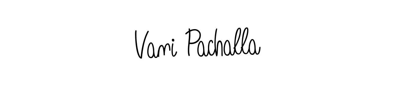 Design your own signature with our free online signature maker. With this signature software, you can create a handwritten (Angelique-Rose-font-FFP) signature for name Vani Pachalla. Vani Pachalla signature style 5 images and pictures png