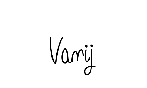 You should practise on your own different ways (Angelique-Rose-font-FFP) to write your name (Vanij) in signature. don't let someone else do it for you. Vanij signature style 5 images and pictures png