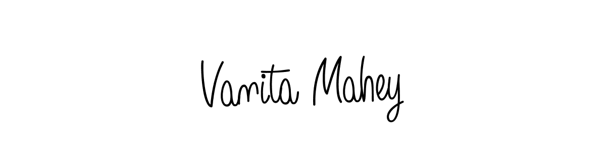 Create a beautiful signature design for name Vanita Mahey. With this signature (Angelique-Rose-font-FFP) fonts, you can make a handwritten signature for free. Vanita Mahey signature style 5 images and pictures png