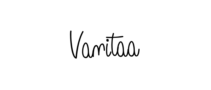 Vanitaa stylish signature style. Best Handwritten Sign (Angelique-Rose-font-FFP) for my name. Handwritten Signature Collection Ideas for my name Vanitaa. Vanitaa signature style 5 images and pictures png