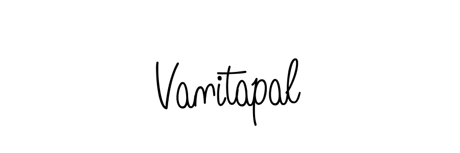 Use a signature maker to create a handwritten signature online. With this signature software, you can design (Angelique-Rose-font-FFP) your own signature for name Vanitapal. Vanitapal signature style 5 images and pictures png