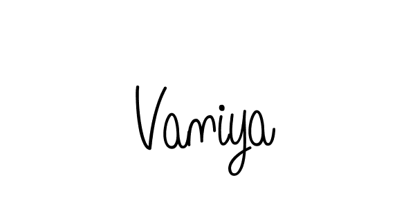 You should practise on your own different ways (Angelique-Rose-font-FFP) to write your name (Vaniya) in signature. don't let someone else do it for you. Vaniya signature style 5 images and pictures png
