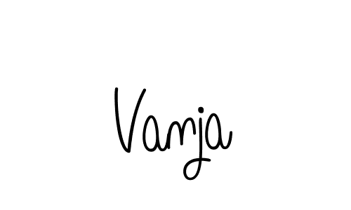 How to make Vanja name signature. Use Angelique-Rose-font-FFP style for creating short signs online. This is the latest handwritten sign. Vanja signature style 5 images and pictures png