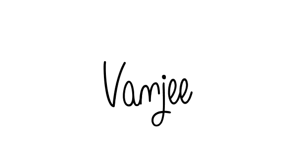 Make a beautiful signature design for name Vanjee. With this signature (Angelique-Rose-font-FFP) style, you can create a handwritten signature for free. Vanjee signature style 5 images and pictures png