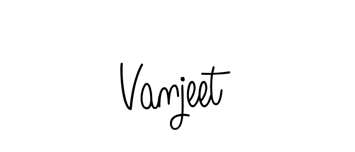 You should practise on your own different ways (Angelique-Rose-font-FFP) to write your name (Vanjeet) in signature. don't let someone else do it for you. Vanjeet signature style 5 images and pictures png