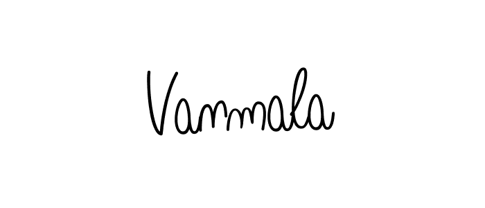 Design your own signature with our free online signature maker. With this signature software, you can create a handwritten (Angelique-Rose-font-FFP) signature for name Vanmala. Vanmala signature style 5 images and pictures png