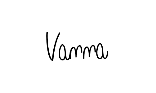 Use a signature maker to create a handwritten signature online. With this signature software, you can design (Angelique-Rose-font-FFP) your own signature for name Vanna. Vanna signature style 5 images and pictures png