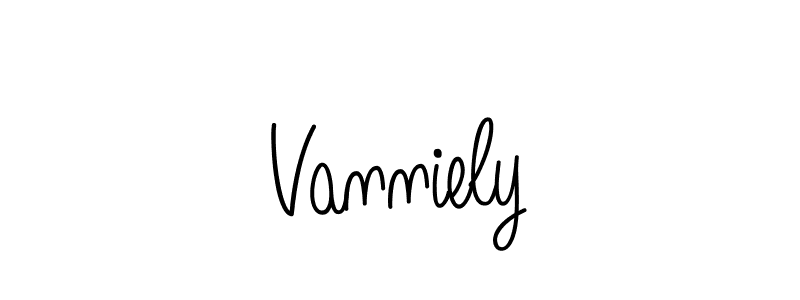 Create a beautiful signature design for name Vanniely. With this signature (Angelique-Rose-font-FFP) fonts, you can make a handwritten signature for free. Vanniely signature style 5 images and pictures png