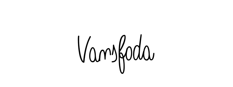 How to make Vansfoda name signature. Use Angelique-Rose-font-FFP style for creating short signs online. This is the latest handwritten sign. Vansfoda signature style 5 images and pictures png