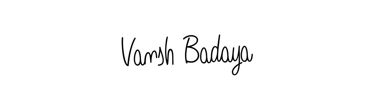 How to Draw Vansh Badaya signature style? Angelique-Rose-font-FFP is a latest design signature styles for name Vansh Badaya. Vansh Badaya signature style 5 images and pictures png