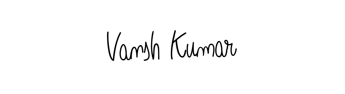 How to make Vansh Kumar name signature. Use Angelique-Rose-font-FFP style for creating short signs online. This is the latest handwritten sign. Vansh Kumar signature style 5 images and pictures png