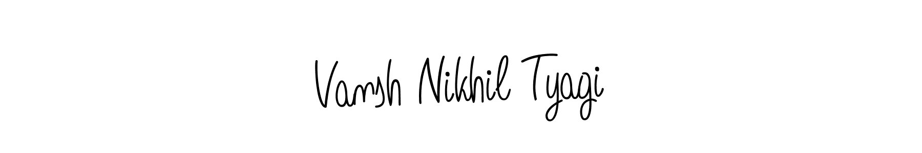 It looks lik you need a new signature style for name Vansh Nikhil Tyagi. Design unique handwritten (Angelique-Rose-font-FFP) signature with our free signature maker in just a few clicks. Vansh Nikhil Tyagi signature style 5 images and pictures png