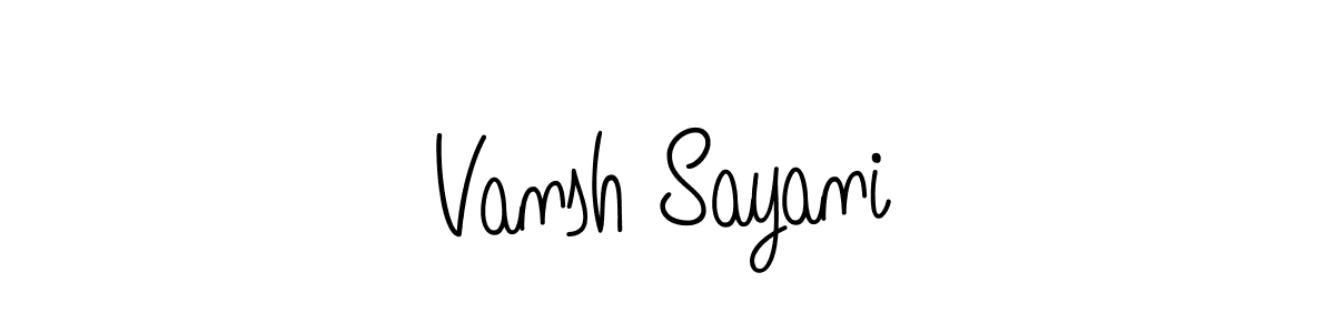 It looks lik you need a new signature style for name Vansh Sayani. Design unique handwritten (Angelique-Rose-font-FFP) signature with our free signature maker in just a few clicks. Vansh Sayani signature style 5 images and pictures png