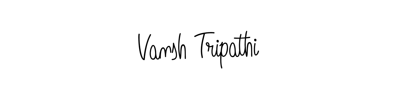 Use a signature maker to create a handwritten signature online. With this signature software, you can design (Angelique-Rose-font-FFP) your own signature for name Vansh Tripathi. Vansh Tripathi signature style 5 images and pictures png