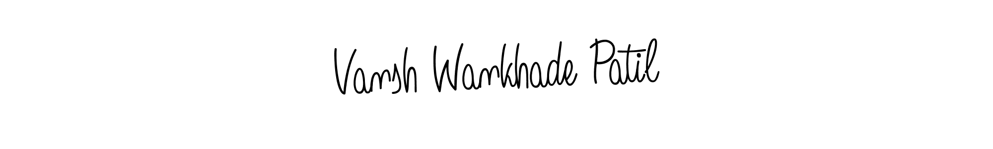 This is the best signature style for the Vansh Wankhade Patil name. Also you like these signature font (Angelique-Rose-font-FFP). Mix name signature. Vansh Wankhade Patil signature style 5 images and pictures png