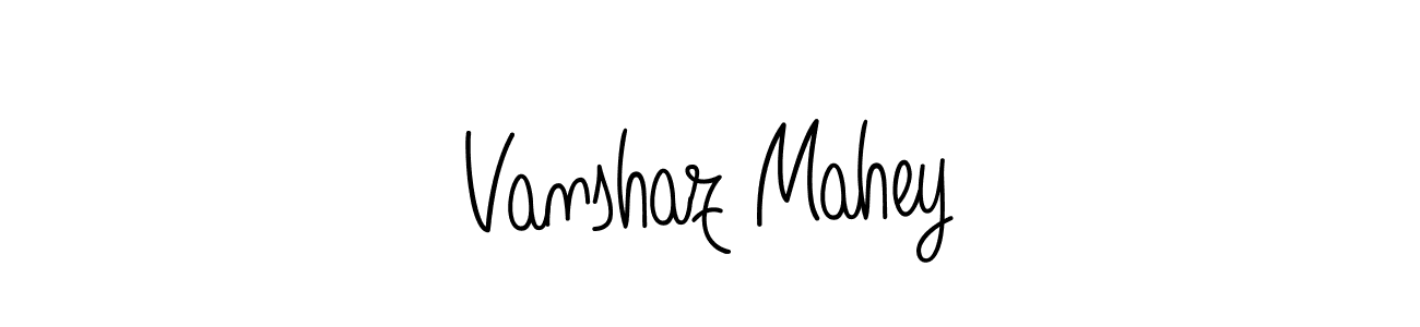 The best way (Angelique-Rose-font-FFP) to make a short signature is to pick only two or three words in your name. The name Vanshaz Mahey include a total of six letters. For converting this name. Vanshaz Mahey signature style 5 images and pictures png