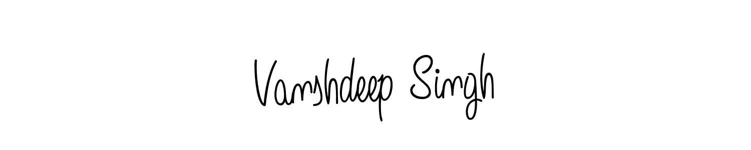 The best way (Angelique-Rose-font-FFP) to make a short signature is to pick only two or three words in your name. The name Vanshdeep Singh include a total of six letters. For converting this name. Vanshdeep Singh signature style 5 images and pictures png