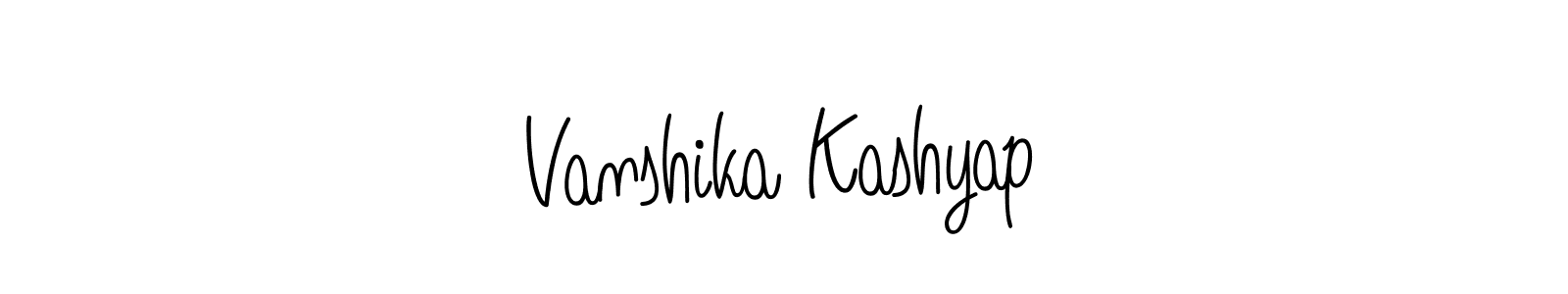 if you are searching for the best signature style for your name Vanshika Kashyap. so please give up your signature search. here we have designed multiple signature styles  using Angelique-Rose-font-FFP. Vanshika Kashyap signature style 5 images and pictures png