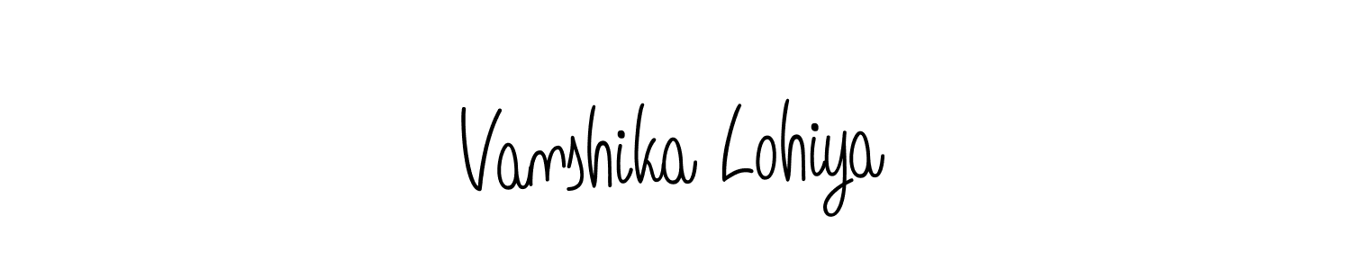 Create a beautiful signature design for name Vanshika Lohiya. With this signature (Angelique-Rose-font-FFP) fonts, you can make a handwritten signature for free. Vanshika Lohiya signature style 5 images and pictures png