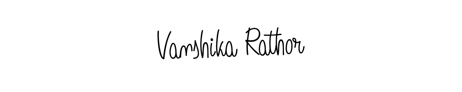 Use a signature maker to create a handwritten signature online. With this signature software, you can design (Angelique-Rose-font-FFP) your own signature for name Vanshika Rathor. Vanshika Rathor signature style 5 images and pictures png